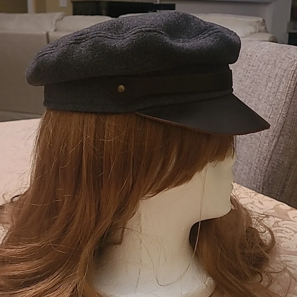 VINTAGE Cashmere/Wool/Leather Brim Lola Lack of Color Hat